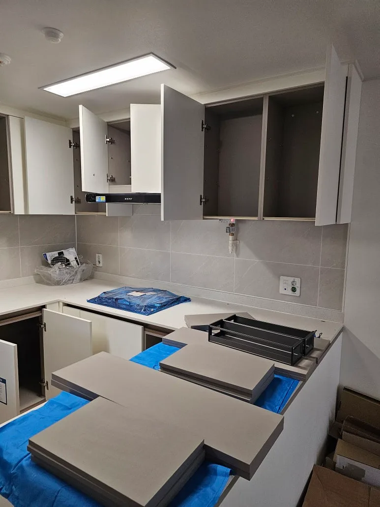 평택 창틀·샷시 먼지 제거 모습