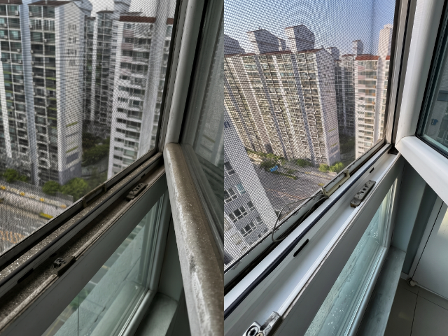 창문·샤시 외부 청소 비포 애프터